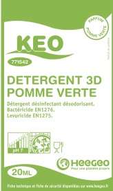 KEO 3D DETERGENT DESINFECT DESODO POMME VERTE C. 250  DOSES